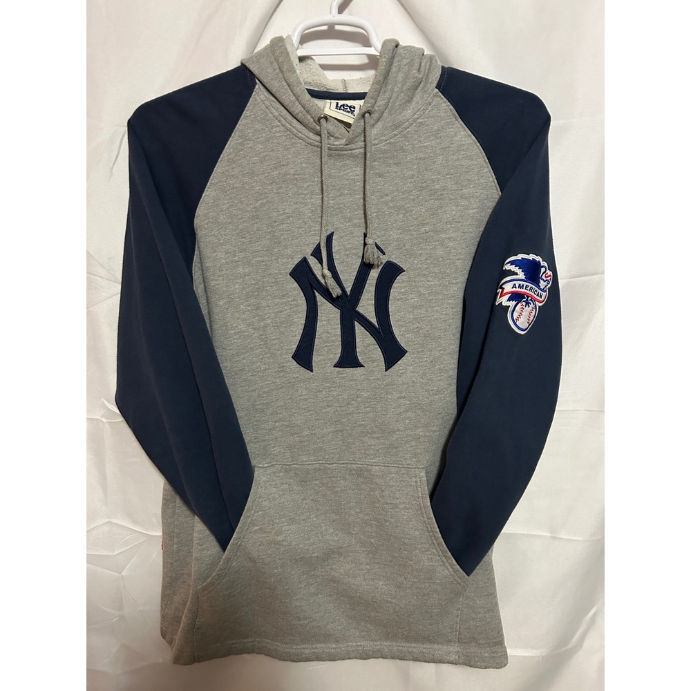 Vintage Lee Sport New York Yankees Hoodie Raglan MLB Sweatshirt Mens Large‎